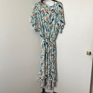 Orange tulip light blue dress. Size 4x